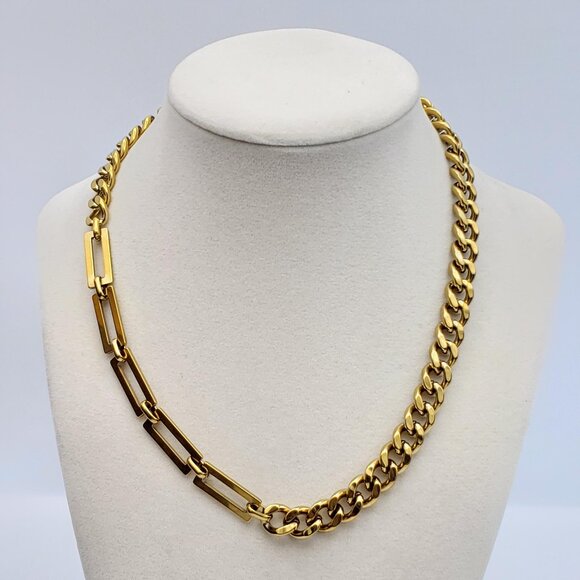 Authentic Louis Vuitton Padlock w/Unbranded Stainless Steel Gold Plated Chain - Picture 3 of 9